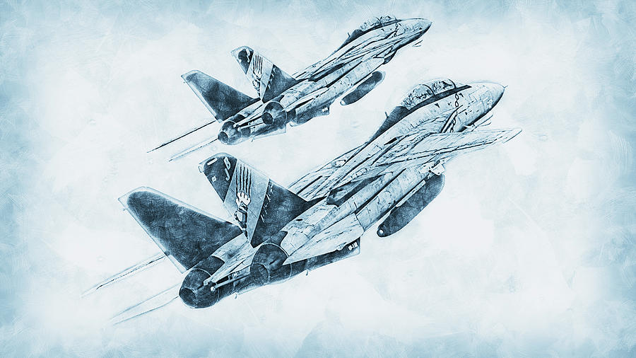 F-14 Tomcat - 18 Painting by AM FineArtPrints