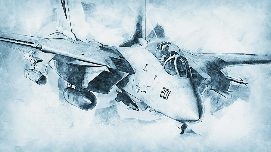 F-14 Tomcat - 19 Painting by AM FineArtPrints