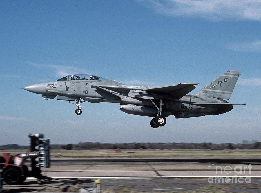 F-14A 159437 VF-32 MiG Killer 1989 Photograph by David Brown - Pixels