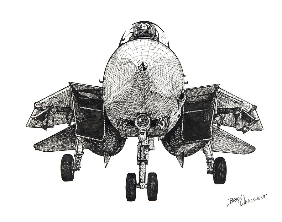 F14D Super Tomcat Drawing by Brian Whisenhunt Pixels