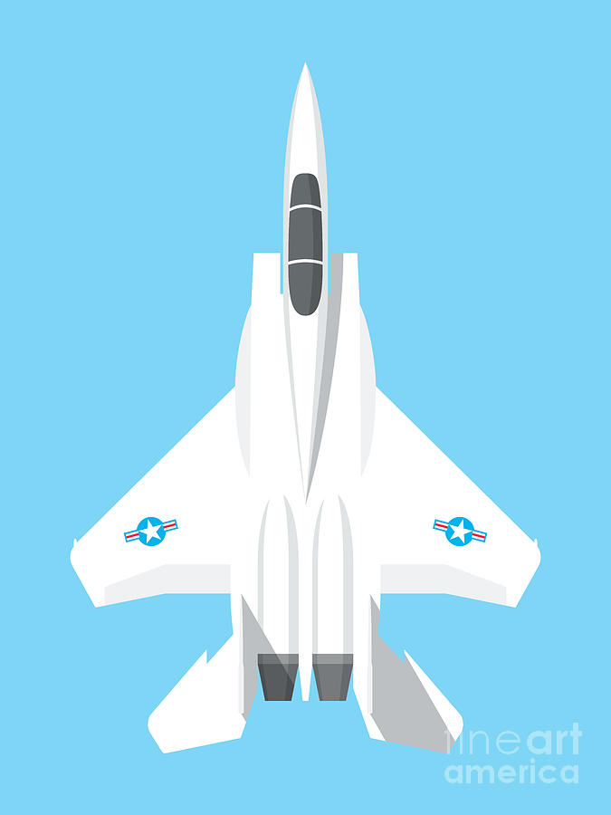 Eagle Digital Art - F-15 Eagle Fighter Jet Aircraft - Sky by Organic Synthesis