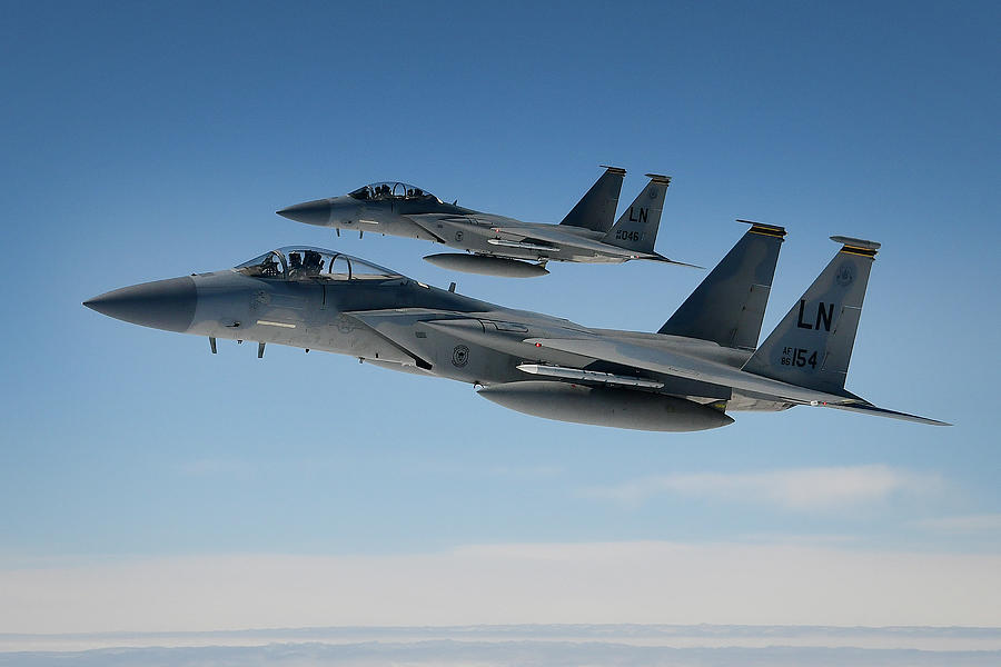 F-15 Eagles  Photograph by Paul Fearn