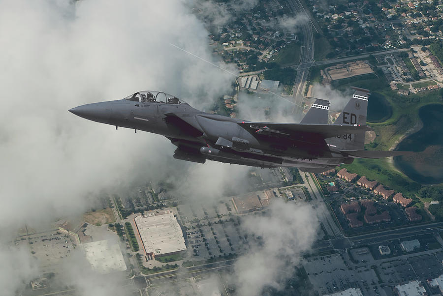 F-15E Strike Eagle Mixed Media by Erik Simonsen