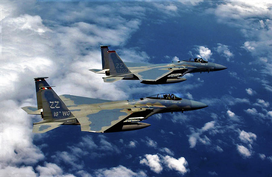 F-15's in flight Photograph by Richard Norman - Fine Art America