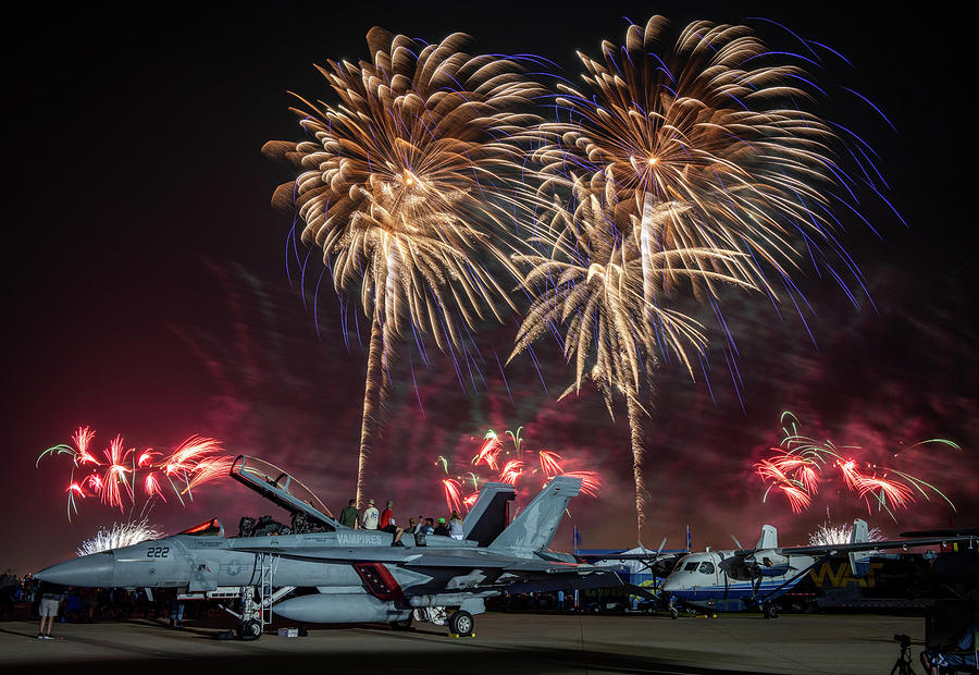 F-18 Fireworks 1 Photograph by David Hart