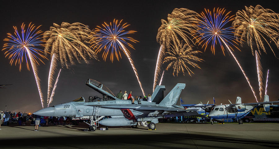 F-18 Fireworks 2 Photograph by David Hart
