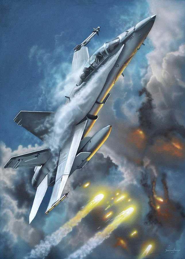 Jet Painting - F 18 Hornet   by Atanasov Art