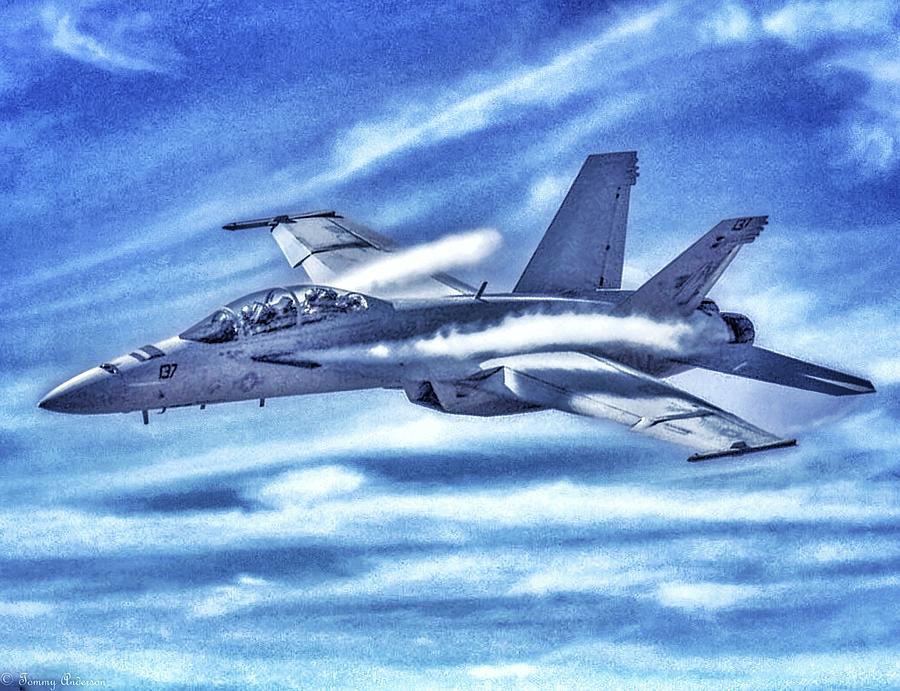 F-18 Hornet Rising Photograph by Tommy Anderson