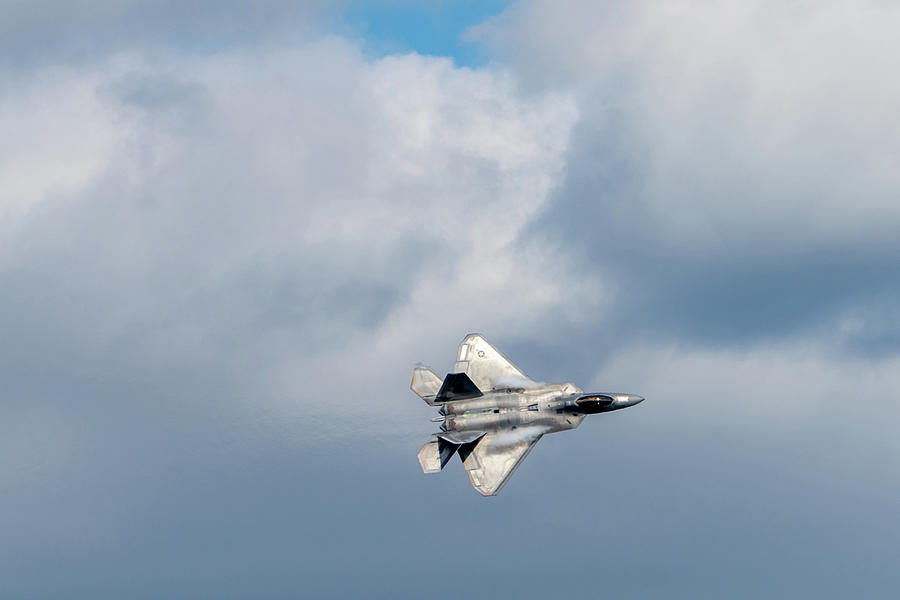 F-22 Raptor Circling Photograph by David R Robinson