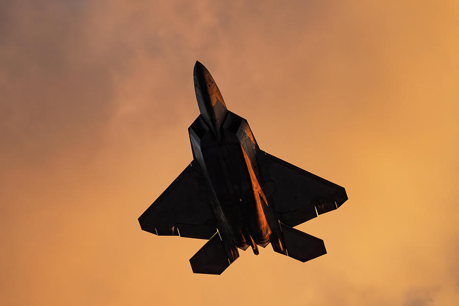 F-22 Sunset Photograph by Chris Buff