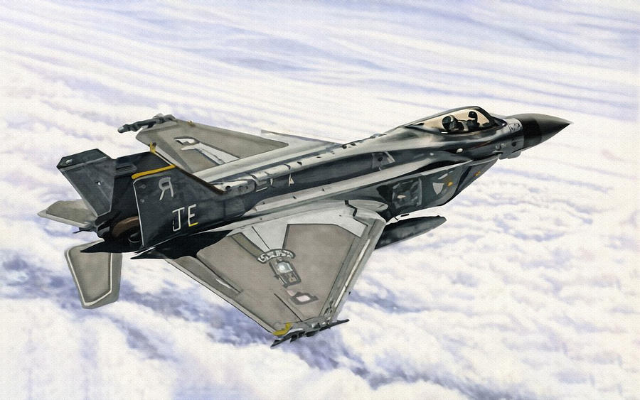 F 35C Lightning Fighter Us Air Force Nato F 35 Drawing by Lowell Harann ...