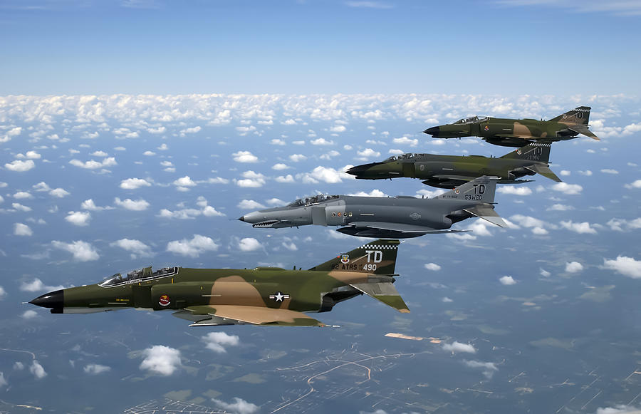 F-4 Heritage Flight Over Florida Photograph