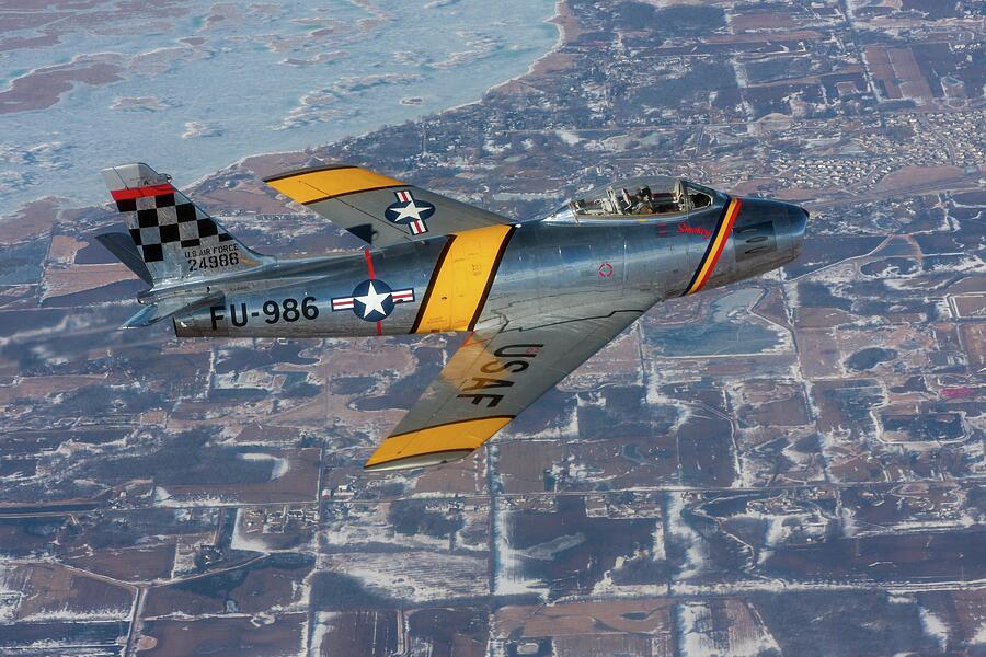 F-86 Sabre Flying 2 Photograph by Liza Eckardt