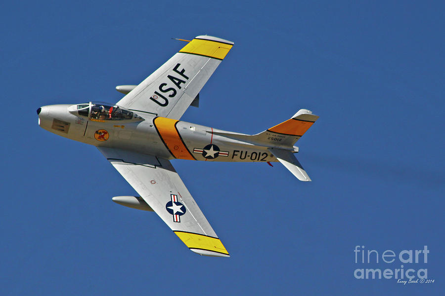 North American F-86F Sabre Jet Named the Jolly Roger Photograph by Kenny Bosak