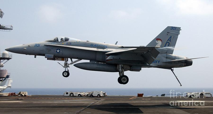 F/A Hornet Landing Photograph by Antonios Valamontes F/A Hornet Landing Photograph by Antonios Valamontes