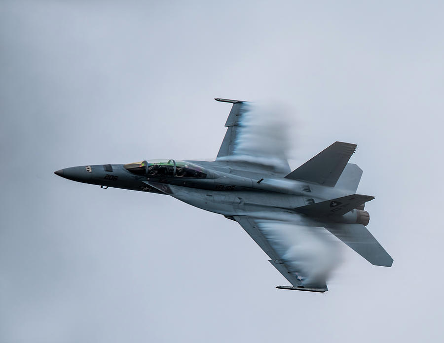 F18 Hornet with condensation on wings Photograph by Roland And Gould ...