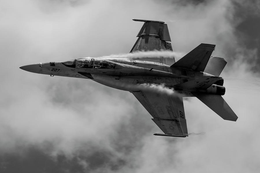 F18 in Black and White Photograph by Carolyn Hutchins
