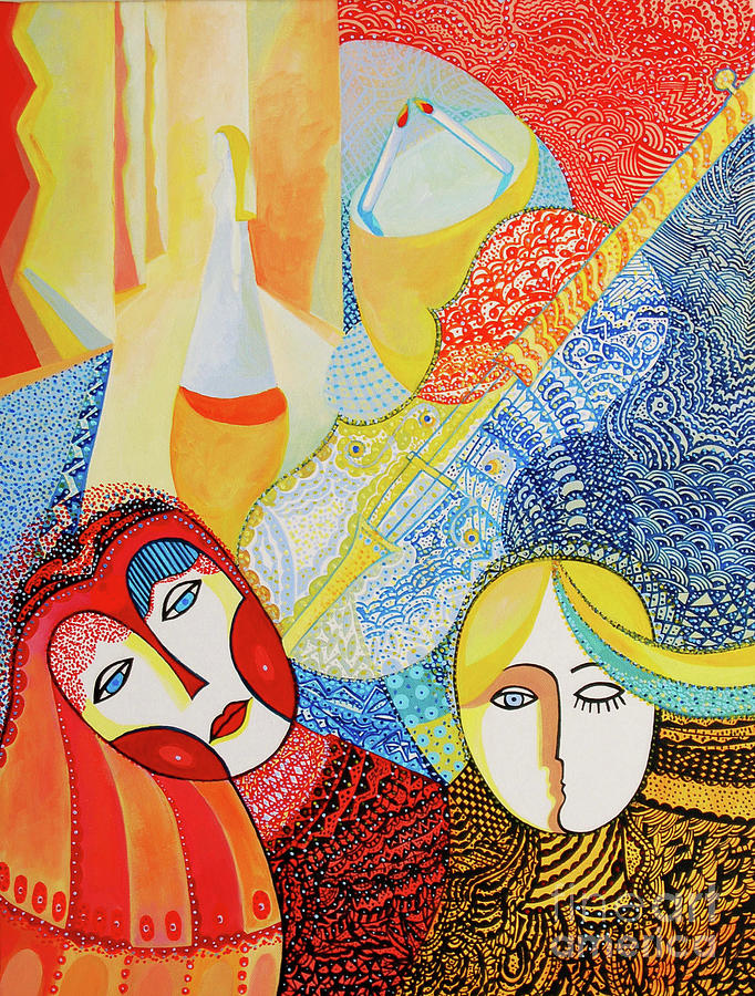 Valentines Painting - Woman And Poetry, 18x24 by Zorina Kunkina Valentines Painting - Woman And Poetry, 18x24 by Zorina Kunkina
