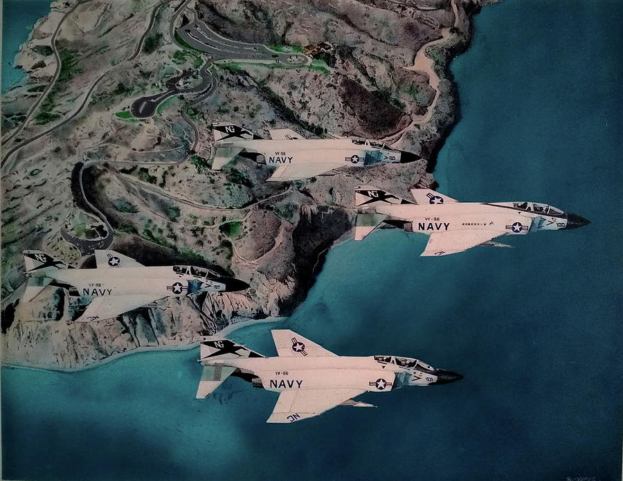 F4Js over Point Loma Painting by Benjamin Ragland F4Js over Point Loma Painting by Benjamin Ragland