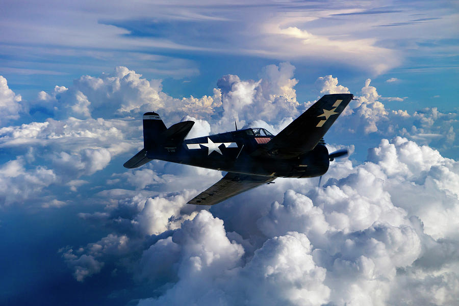 Airplane Photograph - F6F Hellcat by Chris Smith
