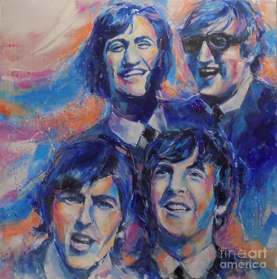 Fab4 Painting by Dan Campbell