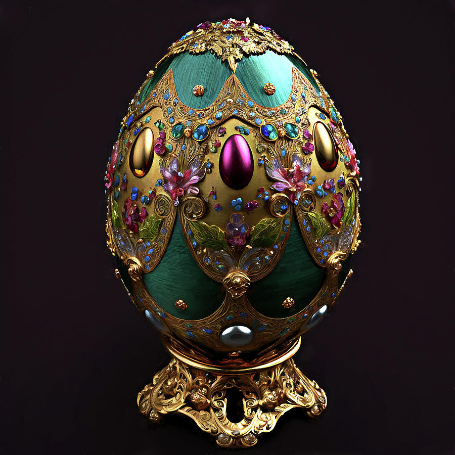 Faberge Egg Number 1 Digital Art by Peggy Collins