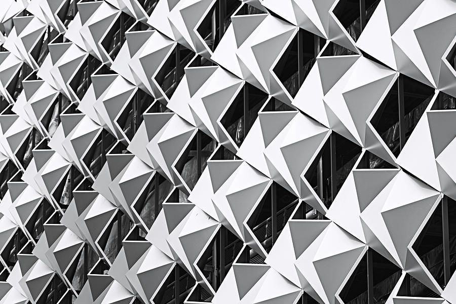 FABRIC Black and White Abstract Print, Manchester Architecture ...