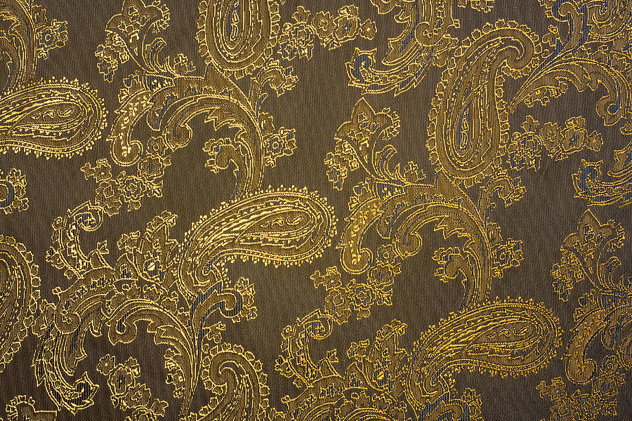 Fabric texture with indian ornaments Photograph by Mordolff
