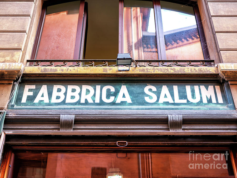 Fabrica Salumi in Bologna Photograph by John Rizzuto