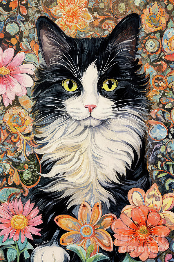 Cat Painting - Fabulous Fiona by Tina LeCour