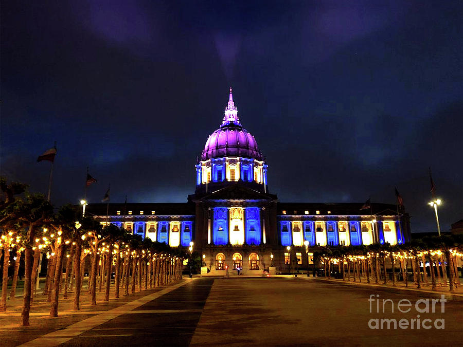 Fabulous San Francisco City Hall at Night  Photograph by Doc Braham