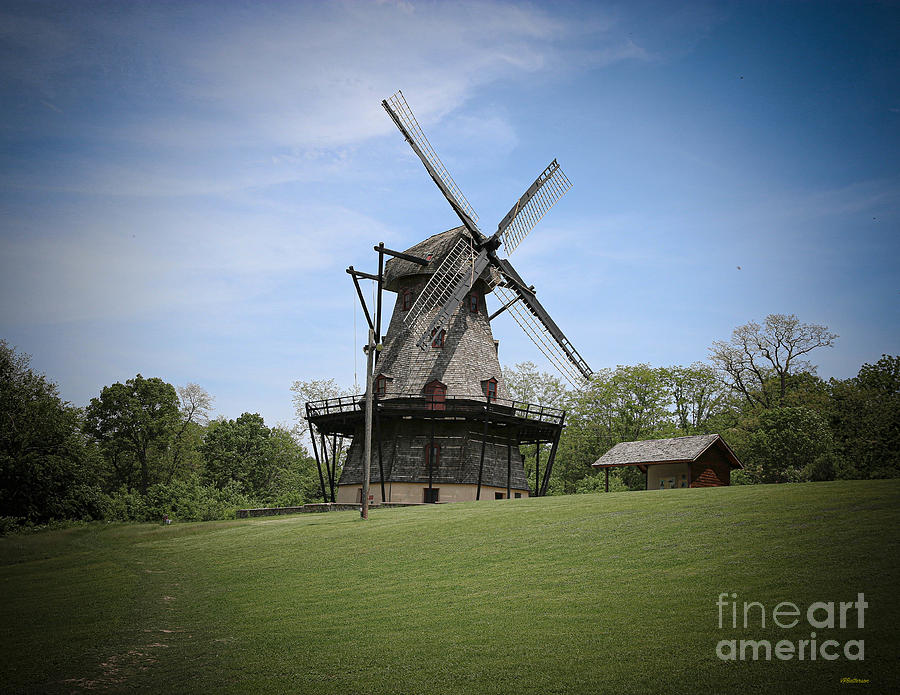 Landscape Photograph - Fabyan Windmill Illinois by Veronica Batterson