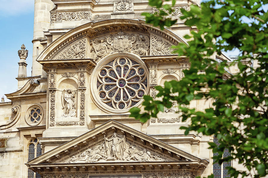 Facade of Saint Etienne du Mont Photograph by Melanie Alexandra Price