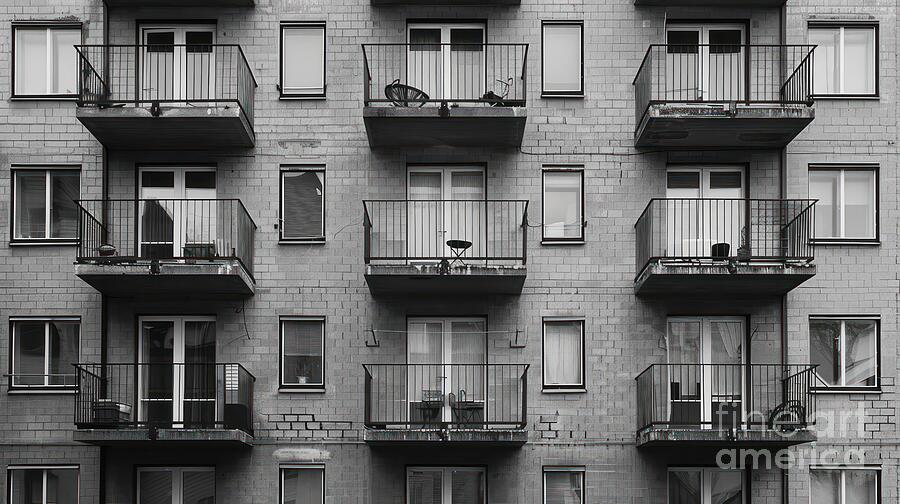 Architecture Photograph - Facade Rhythm by Lauren Blessinger
