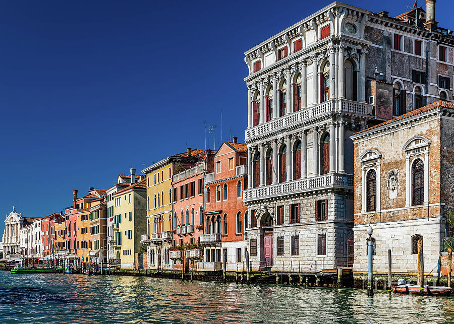 Facades along Canal Grande, Venice Photograph by Lyl Dil Creations