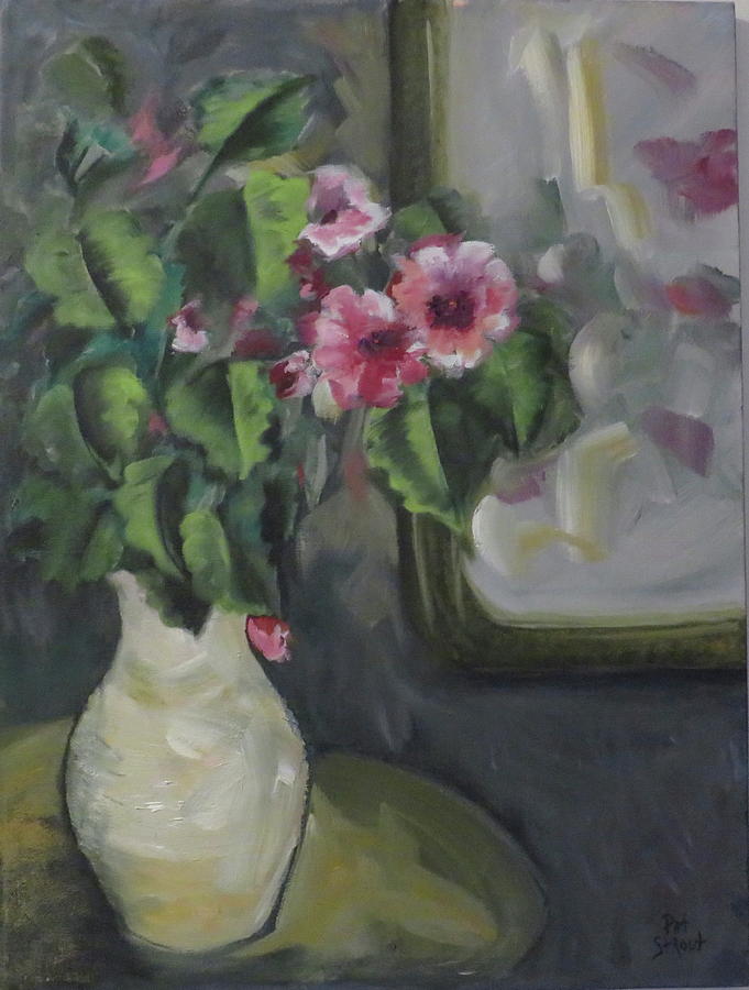 Vase and Mirror Painting by Patricia Strout - Fine Art America