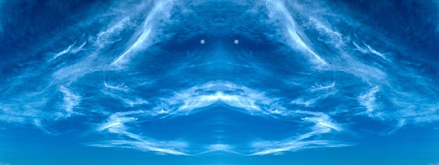 Face in a Cloud. Abstract weird and surreal sky art cloud compil Photograph by Geoff Childs