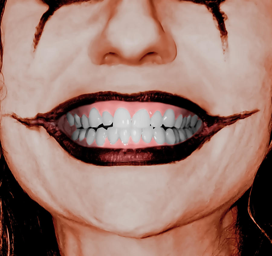 Face Mask Fake Smile Digital Art by Carlos Vieira -