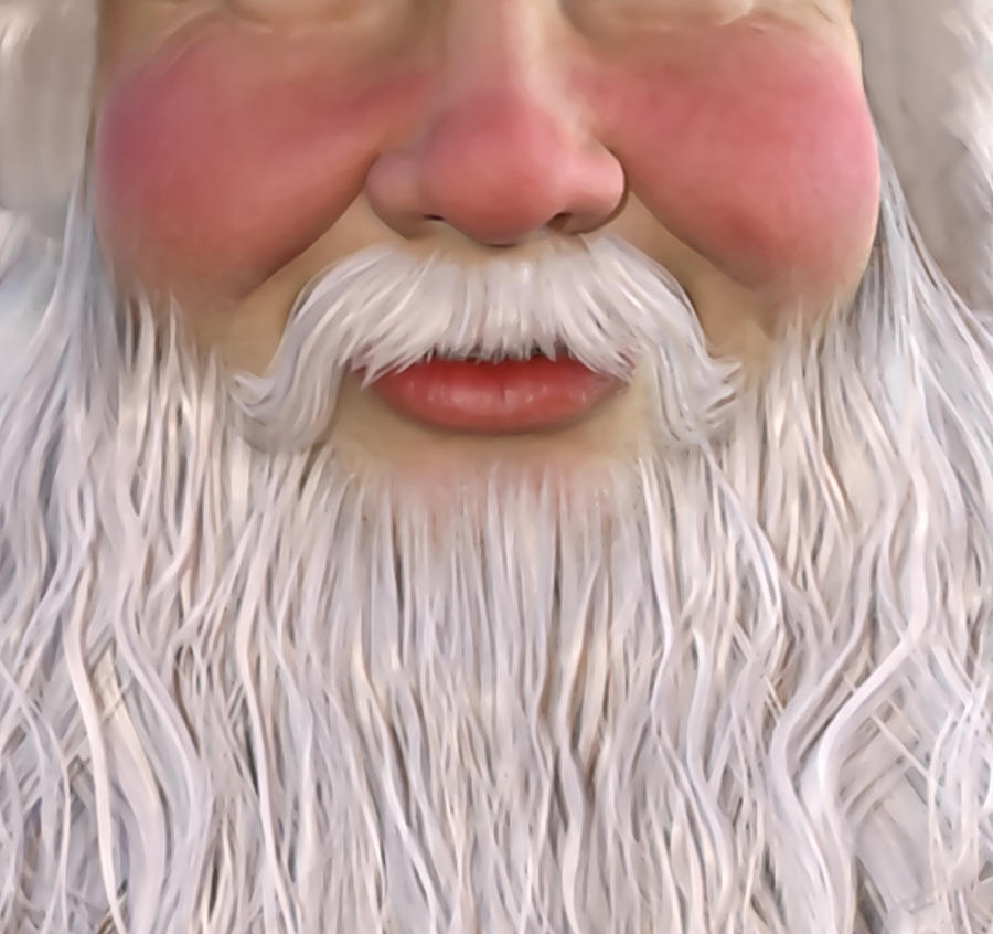 Santa Digital Art - Face Mask Santa Claus by Carlos Vieira