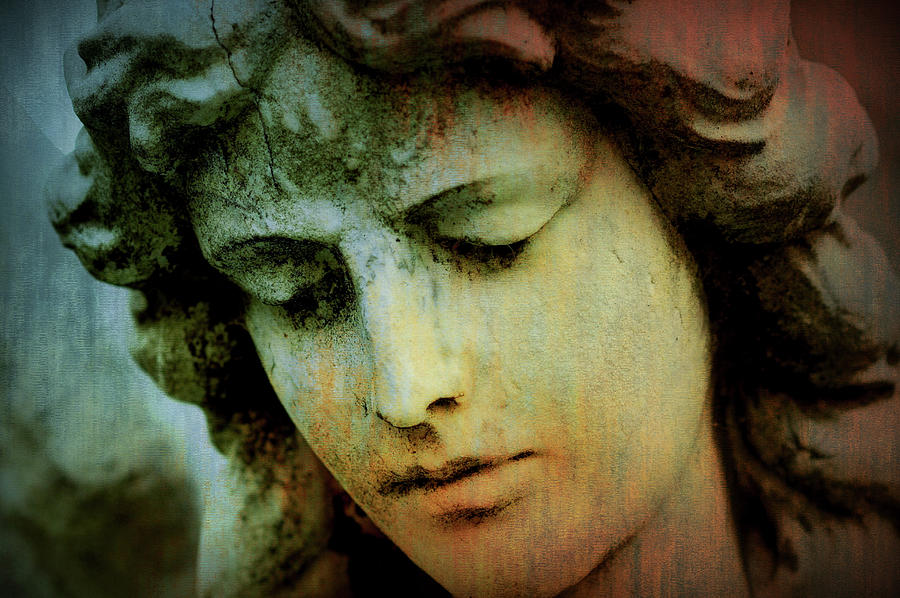 Face Of An Angel In Stone Photograph by James DeFazio