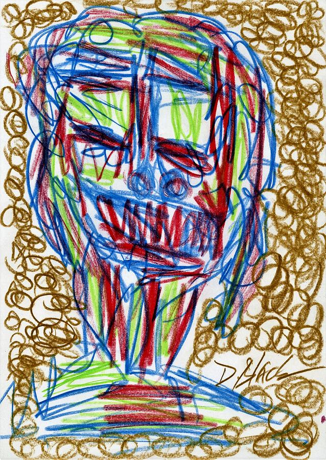 Face of infection fourth strain Drawing by Darrell Black