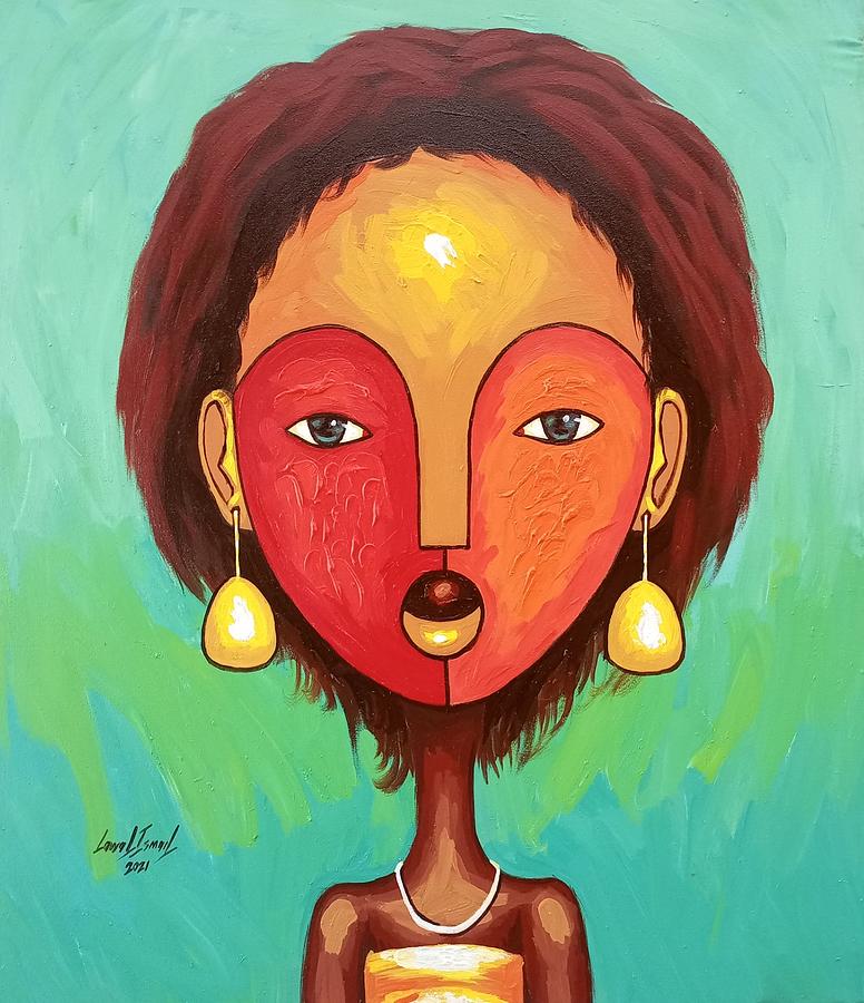 Abstract Painting - Face of integrity by Ismail Lawal