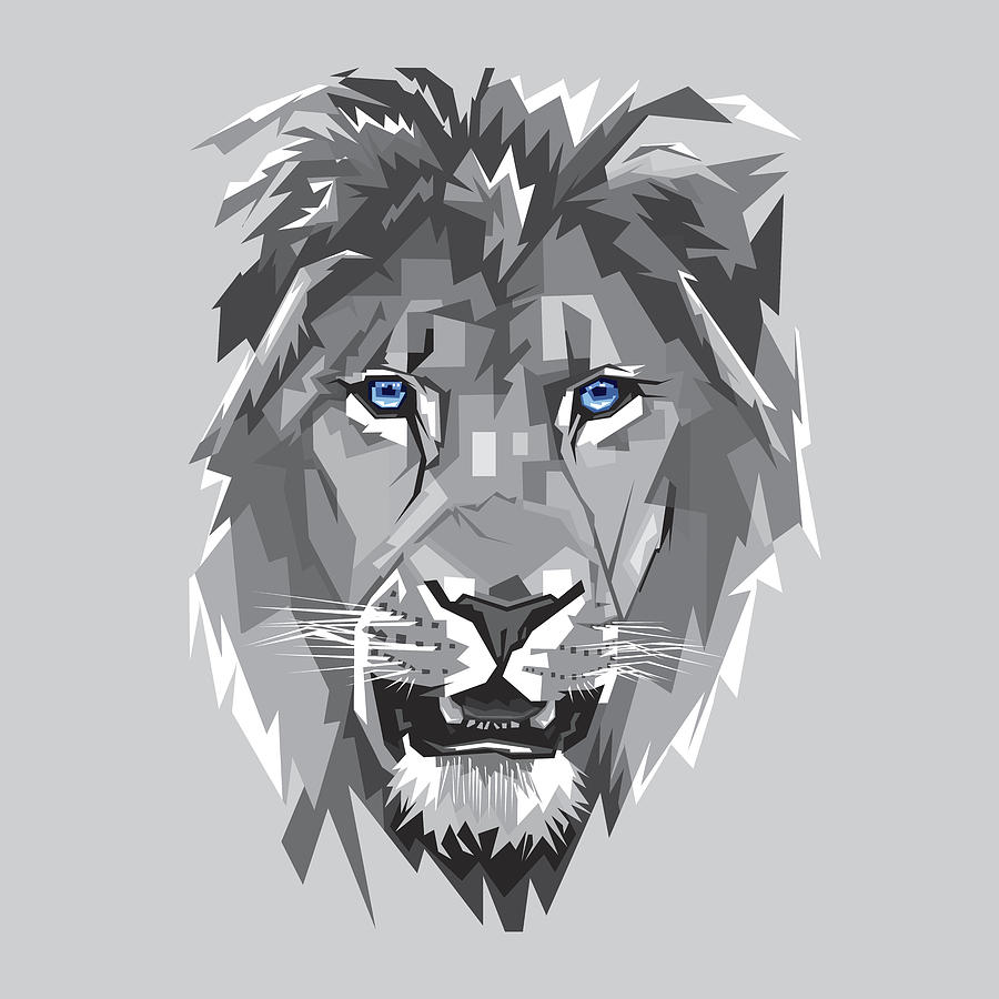 Lion face sketch' Poster, picture, metal print, paint by Mounier Wanjak |  Displate