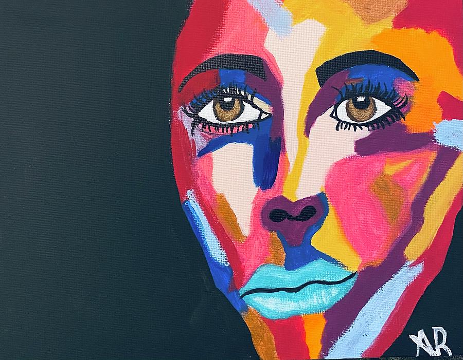 Face of many Colors Painting by Ariane Henry | Fine Art America
