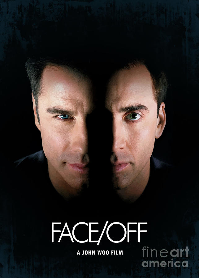 John Travolta Digital Art - Face Off by Bo Kev