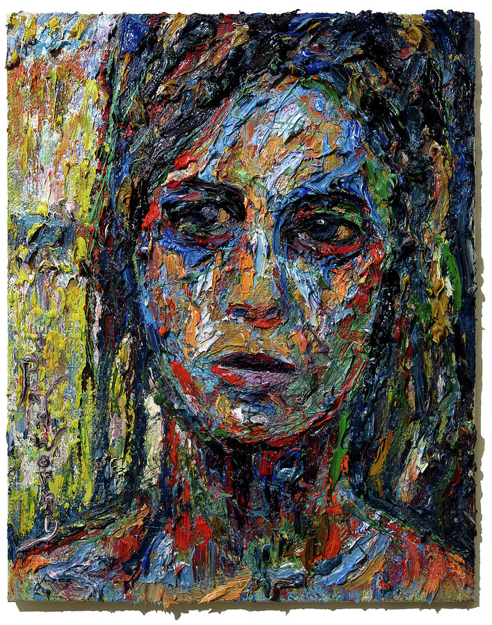 Face Portrait On Abstract NYC-Painting Impressionism -contemporary ...