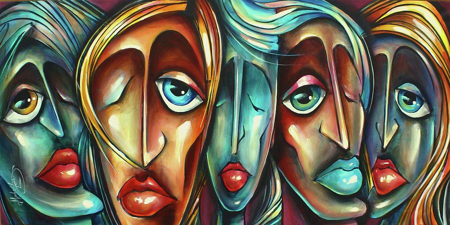 Face Us 2 Painting by Michael Lang