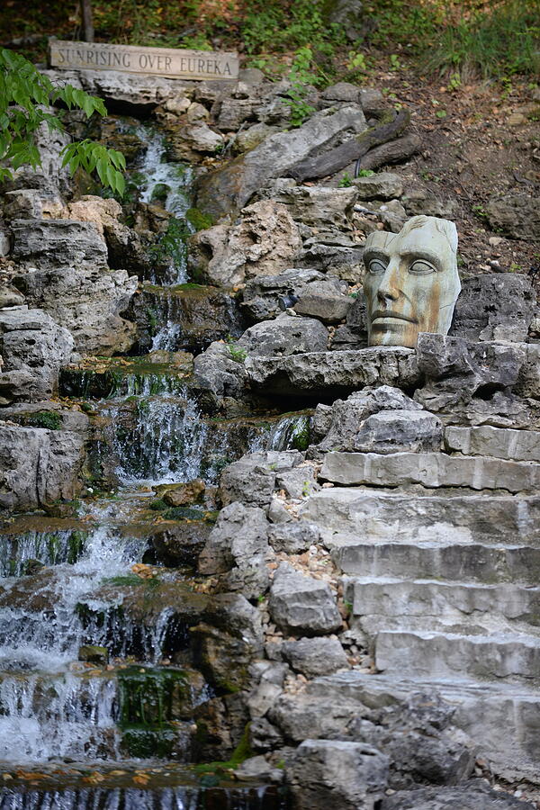 Face Waterfall in Eureka Springs Photograph by Toni Hopper