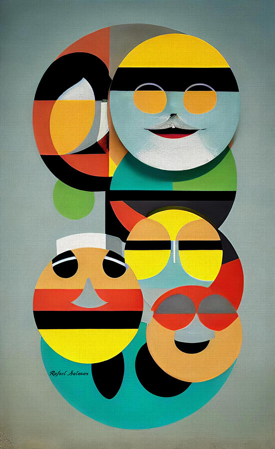 Faces of Harmony Painting by Rafael Salazar