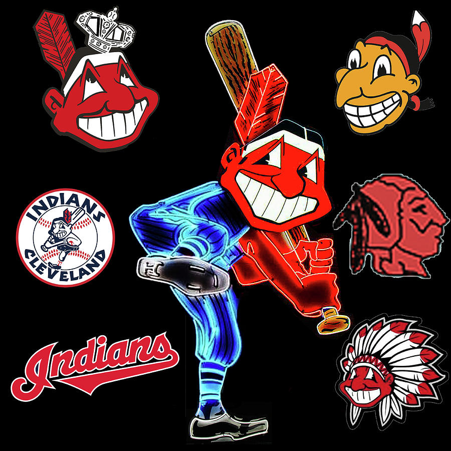 Faces of the Cleveland Indians Mixed Media by Pheasant Run Gallery